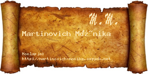 Martinovich Mónika névjegykártya