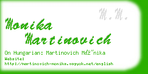 monika martinovich business card